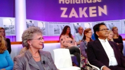 Pia van der Molen in tv-talksow Hollandse Zaken Pia van der Molen in tv-talksow Hollandse Zaken